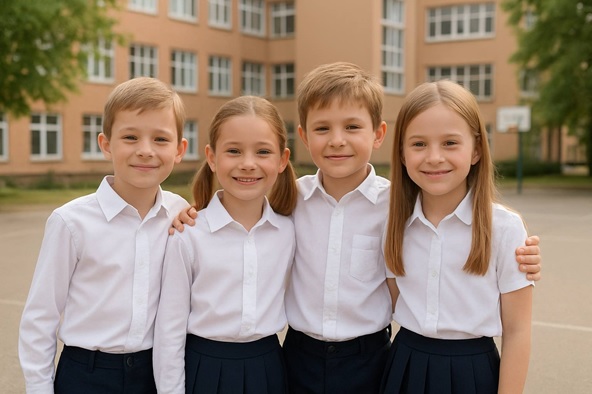 Смесовые ткани для школьных рубашек