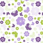 БАБОЧКИ НА БЕЛОМ (MULTI/WHT GD. N/0066/16 FLORAL BUTTERFLY)