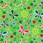 БАБОЧКИ НА ЗЕЛЕНОМ (MULTI/WHT GD. N/0067/16 COLORFUL BUTTERFLY)